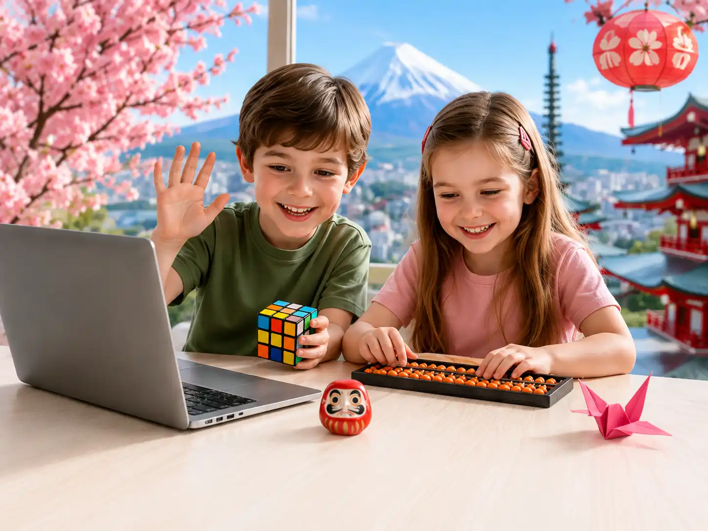 Dzieci na zajęciach online
